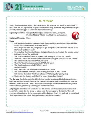 Workshop Icebreakers Activities Exercises Page 14