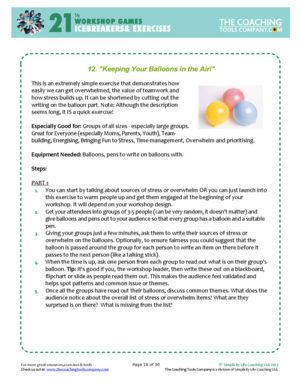 Workshop Icebreakers Activities Exercises Page 16
