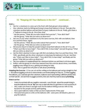 Workshop Icebreakers Activities Exercises Page 17