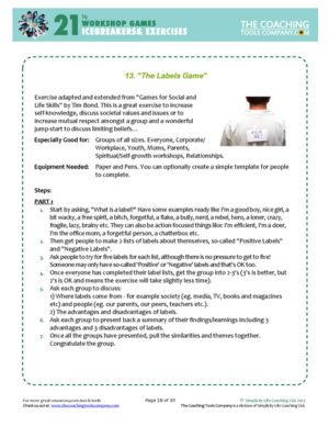 Workshop Icebreakers Activities Exercises Page 18