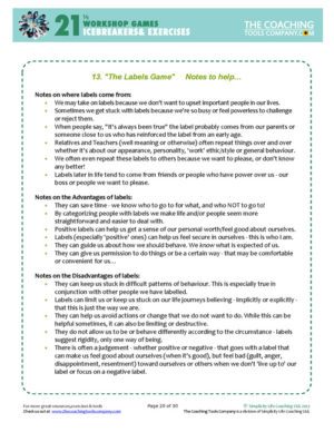 Workshop Icebreakers Activities Exercises Page 20