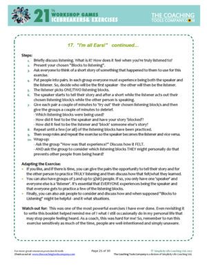 Workshop Icebreakers Activities Exercises Page 25