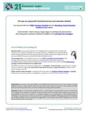 Workshop Icebreakers Activities Exercises Page 30