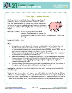 Workshop Icebreakers Activities Exercises Page 5
