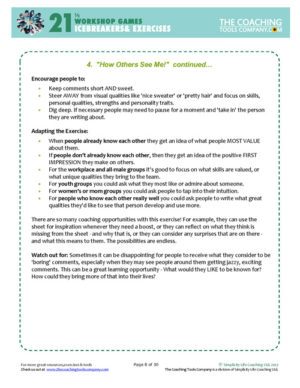 Workshop Icebreakers Activities Exercises Page 8