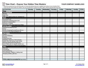Time Recording Template for Small Business Owners