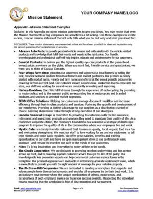 Small Business Coaching Mission Statement Generator Tool Page 4