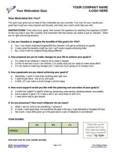 Motivation QUIZ Page 1 
