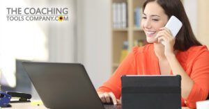 Coach Focused and Happily Working