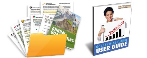 Coaching Toolkits in a Folder next to a User Guide