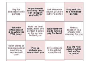 Free Kindness Coaching Tool - Bingo and Funsheet