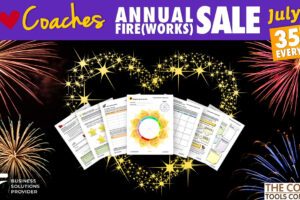 Tools on background of Fireworks - for 11th Annual Sale