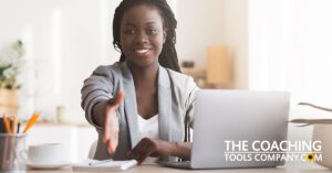 Confident, Successful Client at Desk with Laptop