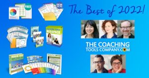 Team and Updated products on blue background