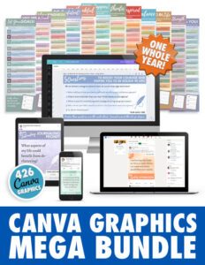 Canva Social Media Graphics Templates Full Year with Laptop, Ipad, Phone and Big Screen plus 12 Infographics fanned out