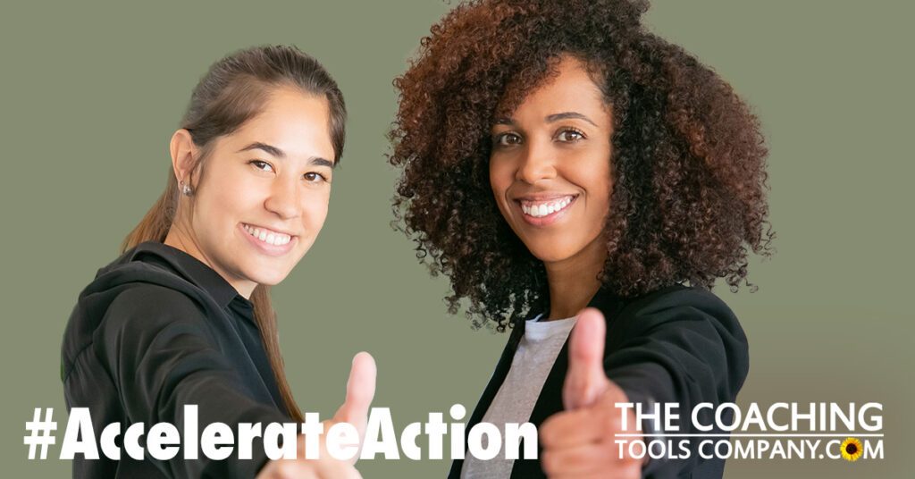 IWD 2025 Image with two younger women giving thumbs up