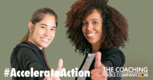 IWD 2025 Image with two younger women giving thumbs up