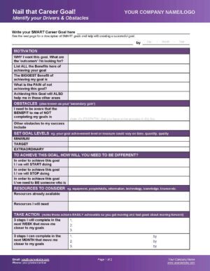 Leadership Career Coaching Tool - NAIL that Goal