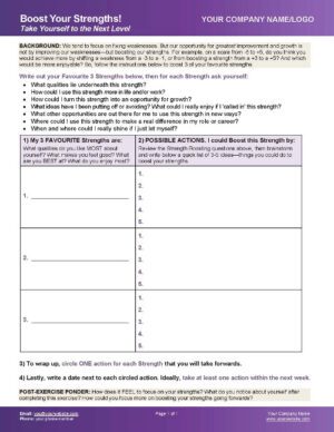 Leadership Development Resources - Boost Your Strengths Tool