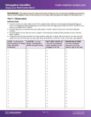 Leadership Development Resources - Delegation Identifier