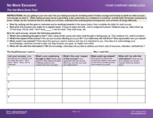 Leadership Resources - No More Excuses Tool