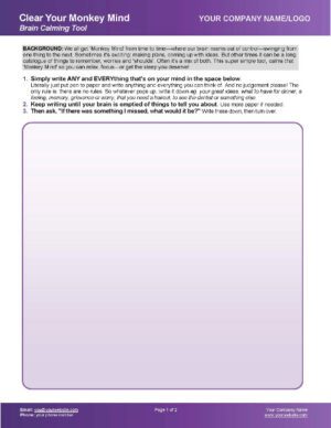 Leadership Resources - Clear Your Monkey Mind Tool