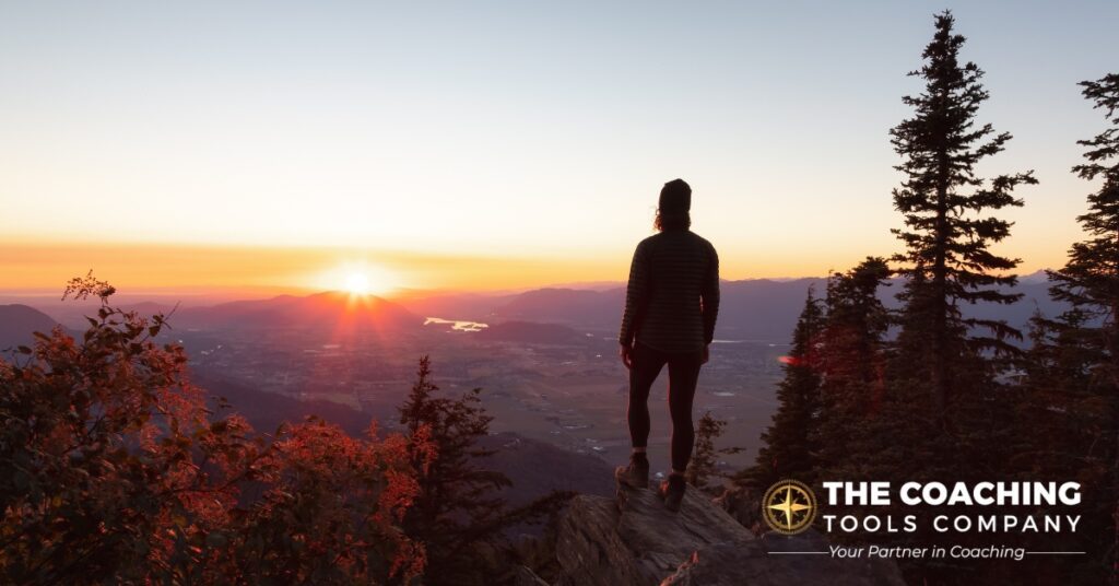 Person looking outwards in reflection