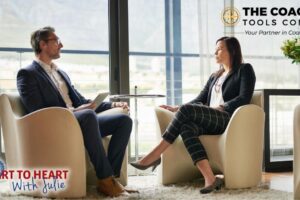 Professional coaching conversation about giving feedback in the workplace